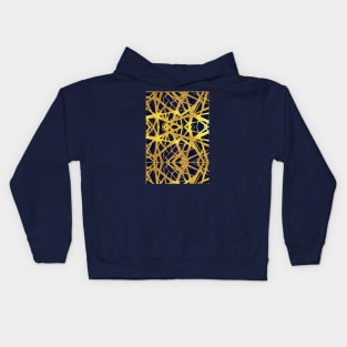 Gold and night pattern Kids Hoodie